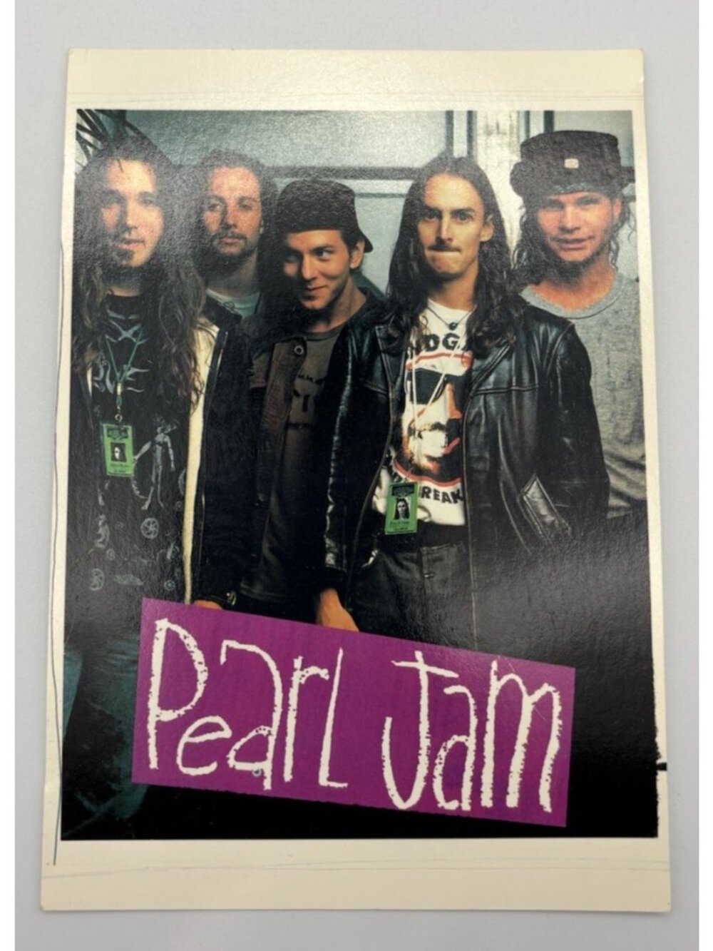 Pearl Jam Postcard Photo Eddie Vedder Original Issue Collectable 4x6 England 90'